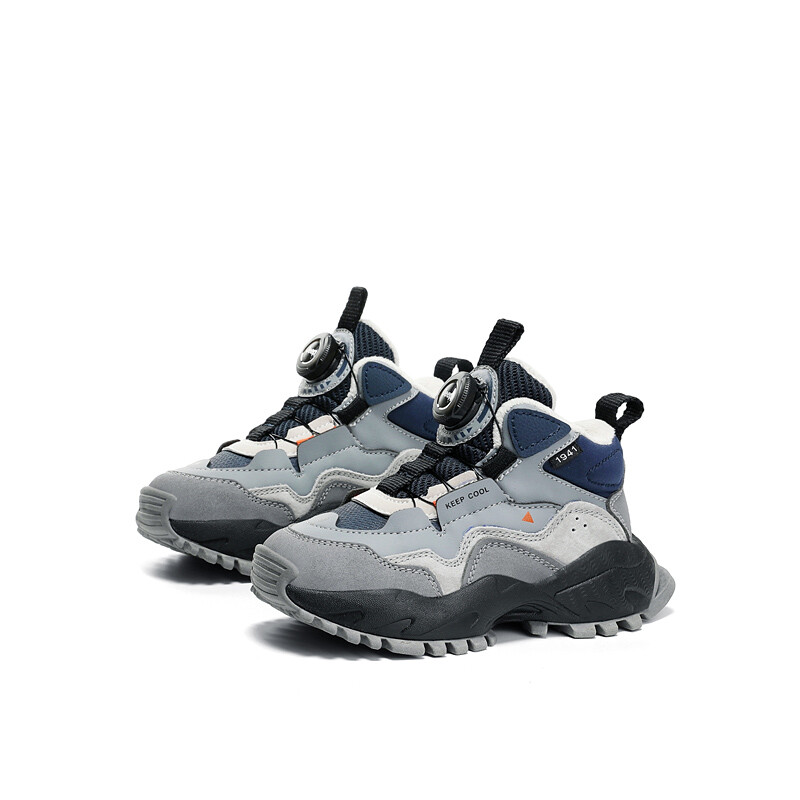 Кроссовки Jeep Kids Lifestyle Shoes Kids High-top Gray, синий — фото 3