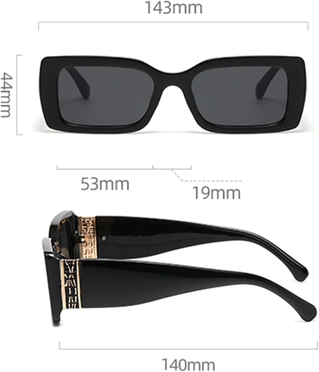 

bullabulling Модные прямоугольные солнцезащитные очки для женщин и мужчин, винтажные квадратные очки 90-х годов, солнцезащитные очки в толстой оправе, Gray Blue