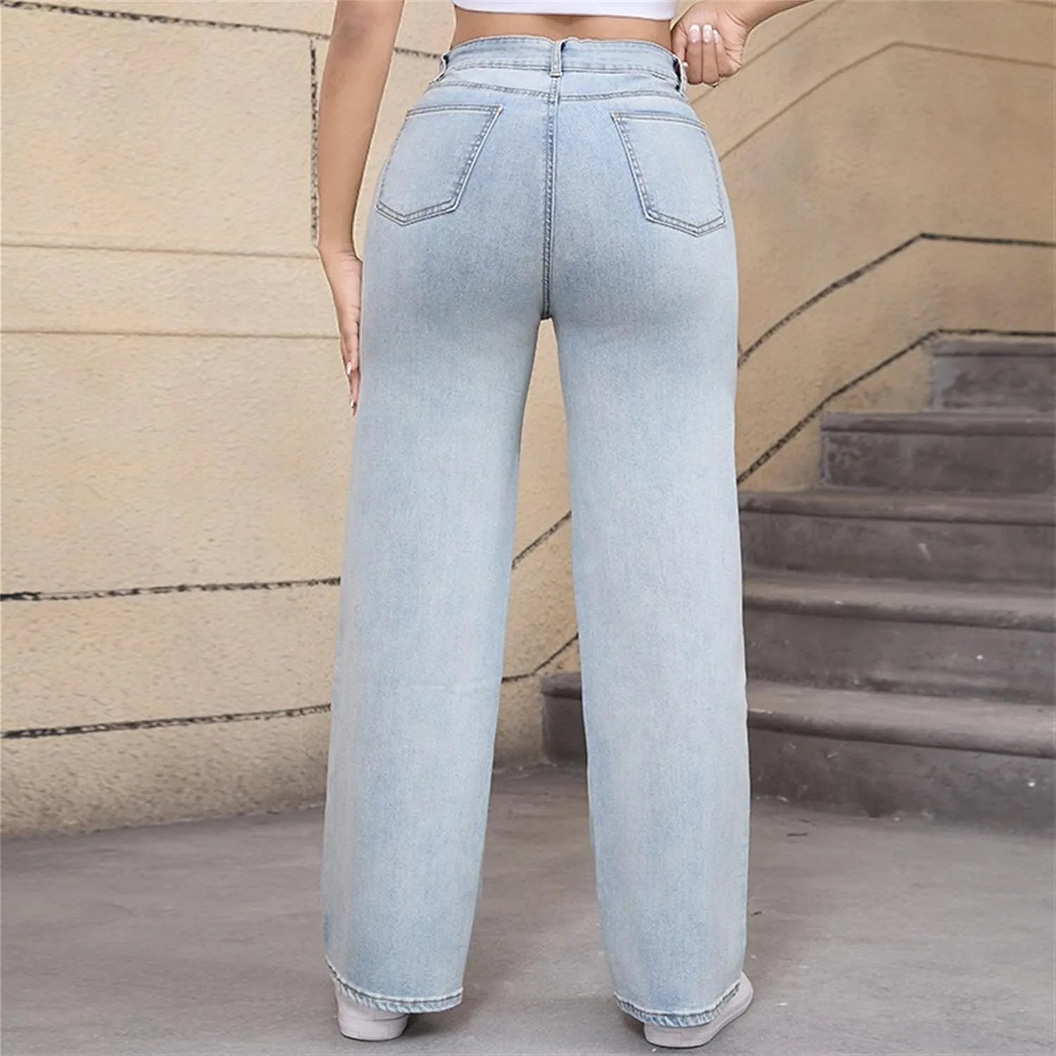 Женские джинсы-клеш mid rise slim fit — фото 3