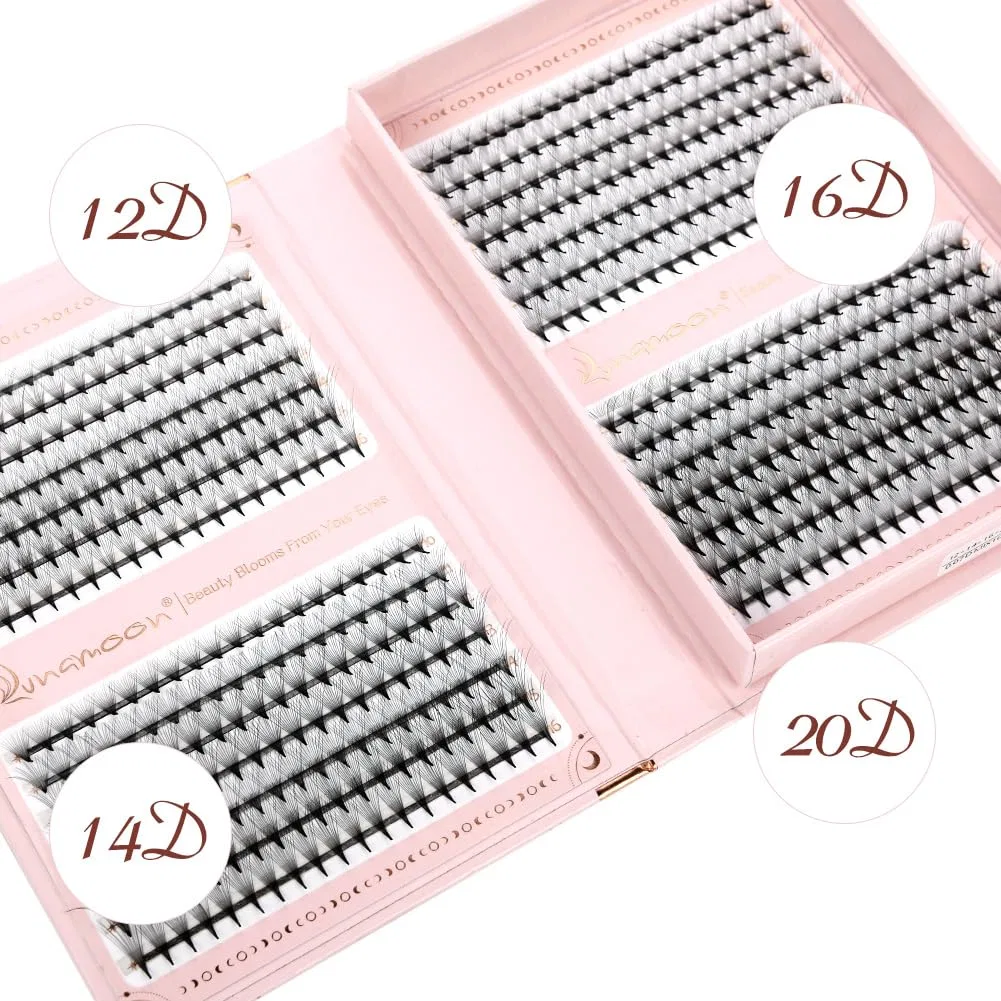 Готовые пучки для наращивания ресниц Lunamoon 12D+14D+16D+20D Lunamoon, 12D+14D+16D+20D — фото 2