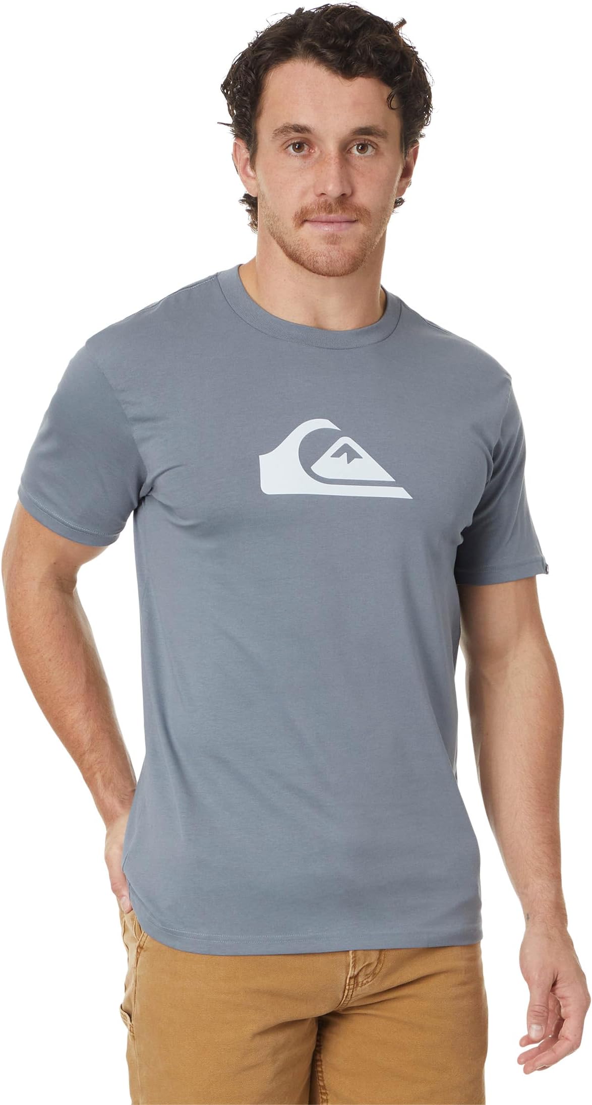 

Футболка Quiksilver Comp Logo Short Sleeve Screen Tee, цвет Flint Stone