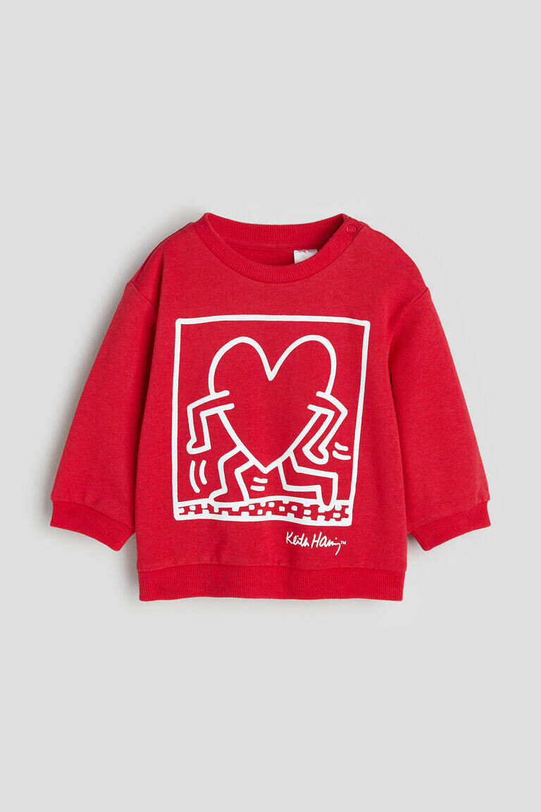 

Толстовка с мотивом H&M, красный