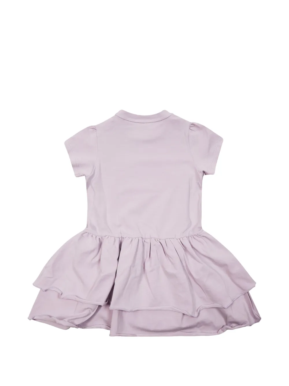 Платье с короткими рукавами и оборками Moncler Enfant, фиолетовый — фото 2