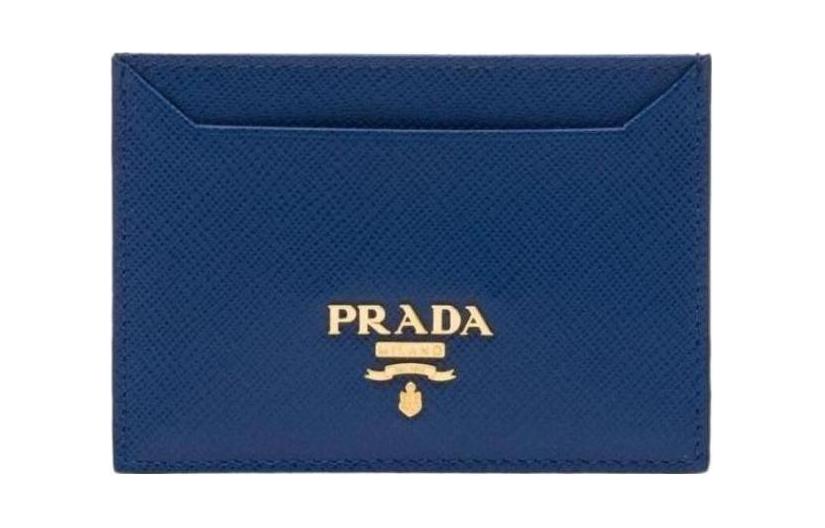

Кожаный кардхолдер мужской синий PRADA