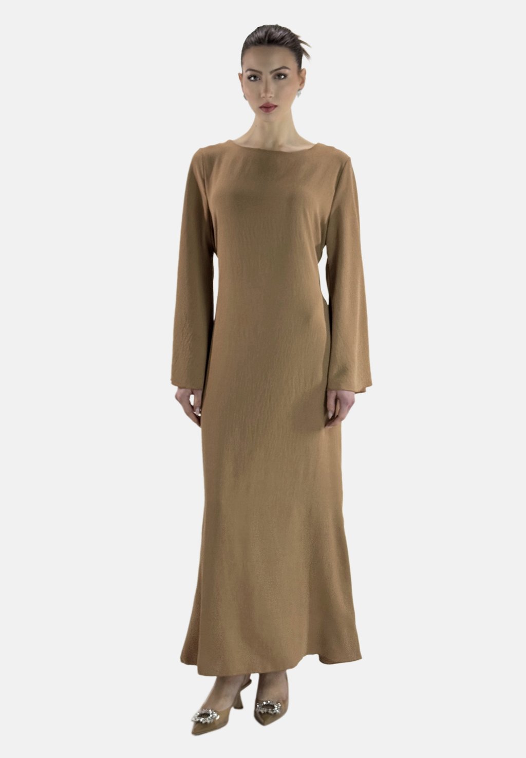 

Платье макси ABAYA Elara, коричневый