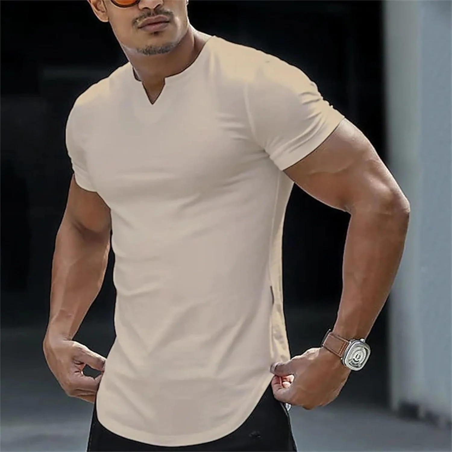 Мужская майка Muscle для тренировок, летняя, с коротким рукавом — фото 2