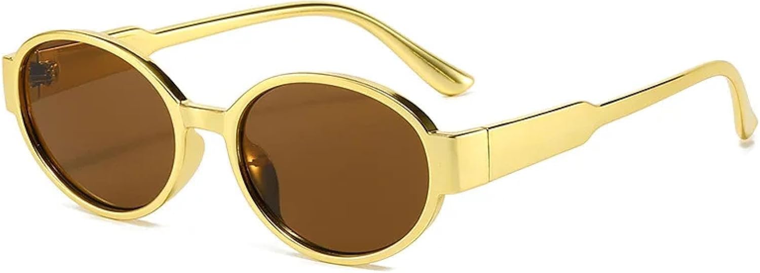 

Популярные модные круглые солнцезащитные очки для женщин в стиле ретро-панк, трендовые солнцезащитные очки с леопардовым принтом и зелеными линзами, мужские солнцезащитные очки с защитой от УФ-излучения UV400 TKKTLLT, Gold-brown