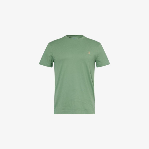 

Футболка из хлопкового джерси с вышитым логотипом Polo Ralph Lauren, мультиколор