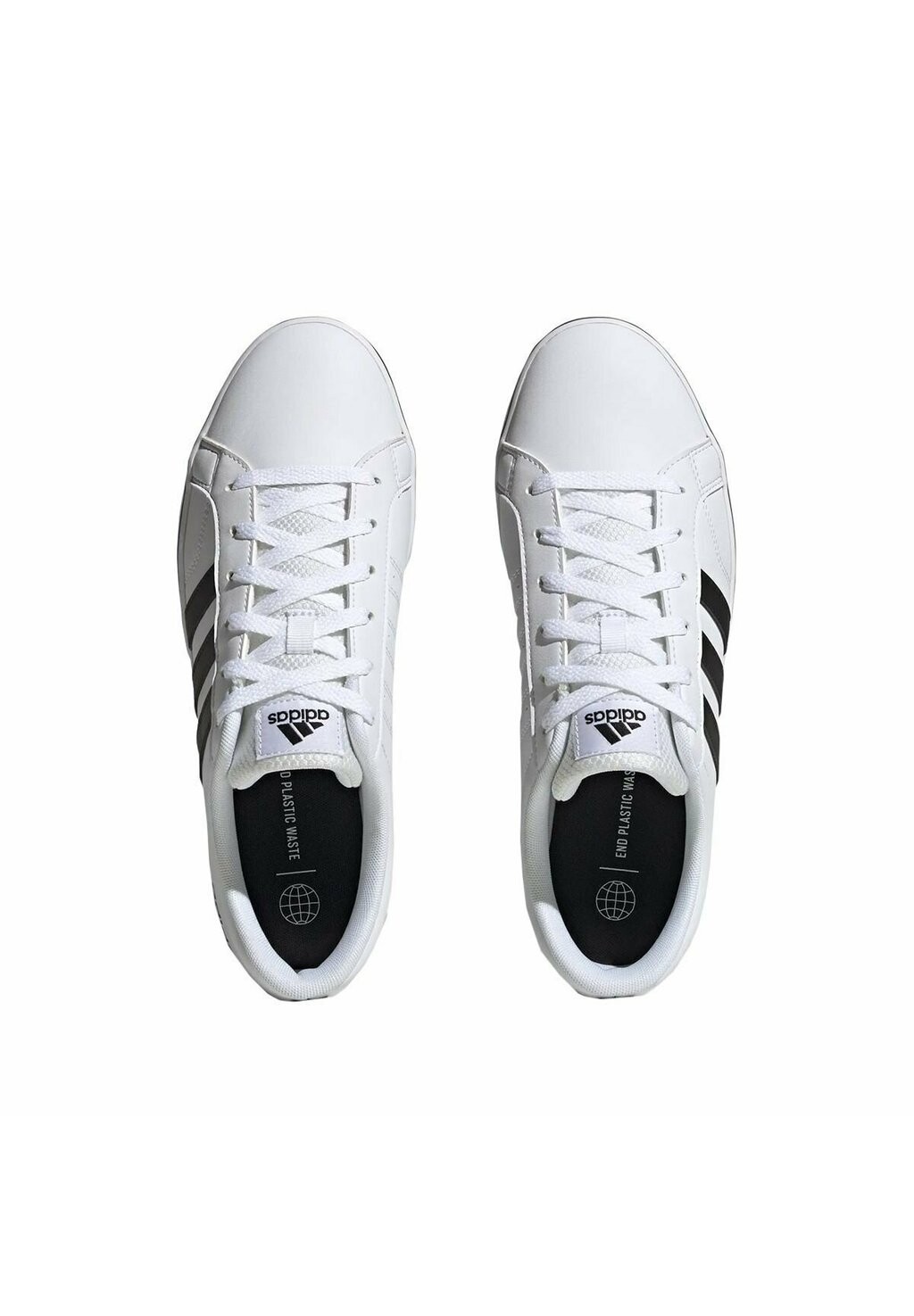 Полукеды Adidas, бело-черные — фото 2