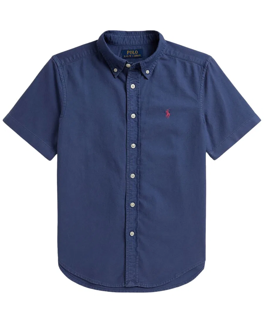 Рубашка Оксфорд для мальчиков 8-20 лет, окрашенная в готовом виде Polo Ralph Lauren