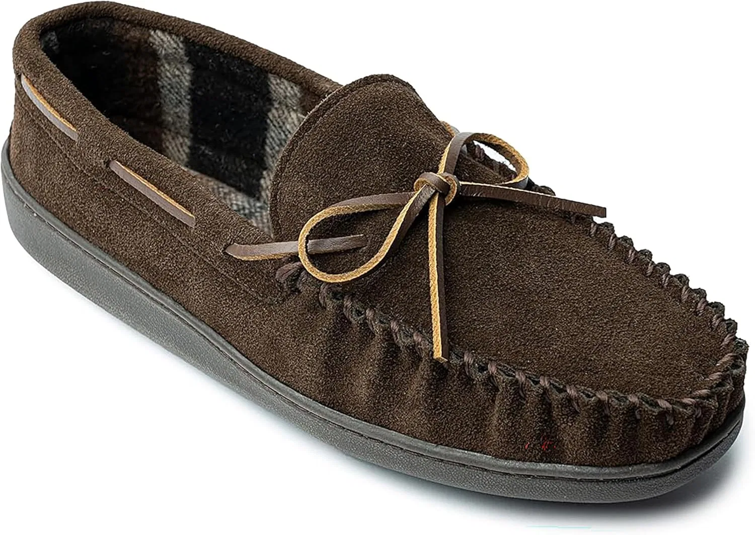 Мокасины-тапочки Minnetonka с подкладкой, шоколадный