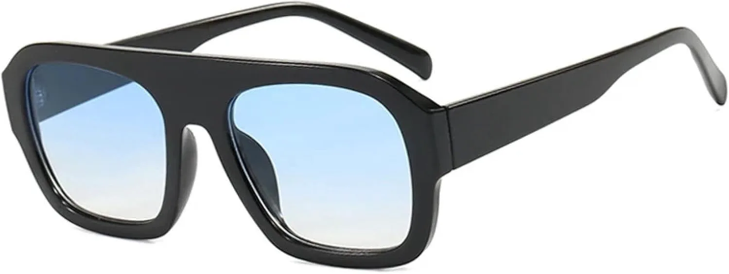 

Модные женские солнцезащитные очки UV400 в стиле ретро с градиентом конфетных оттенков, мужские солнцезащитные очки в стиле панк TOIPASTN, Black Blue Gradient