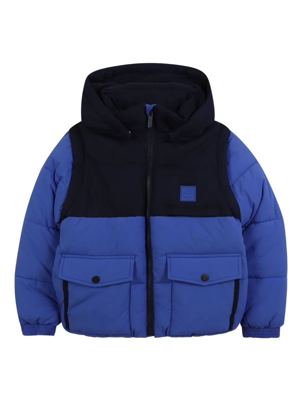 Пуховик со съемными рукавами Timberland Kids, черный — фото 2
