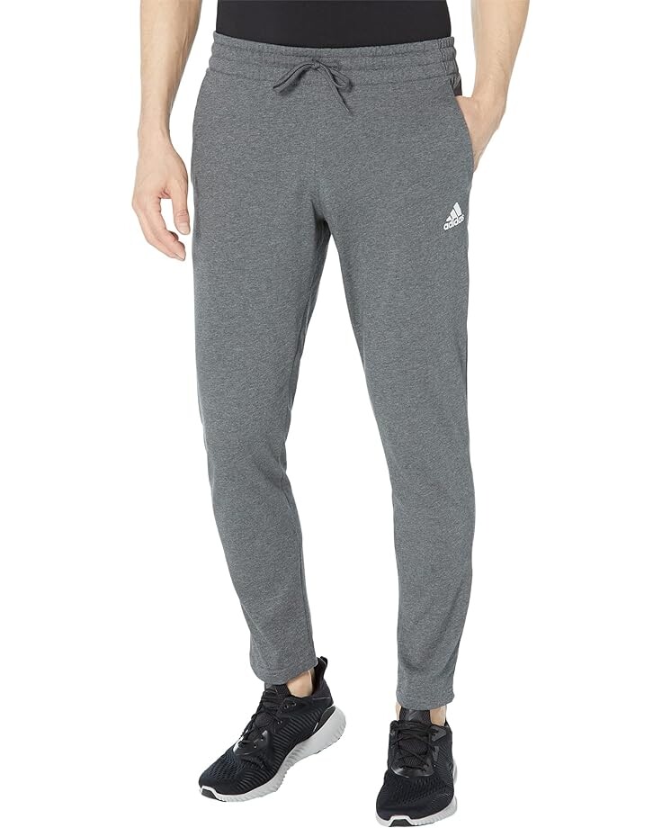 

Брюки adidas Essentials Single Jersey Tapered Open Hem, цвет Dark Grey Heather