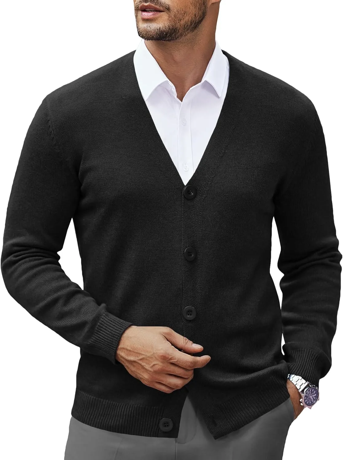 

Мужской кардиган Coofandy V-образным вырезом