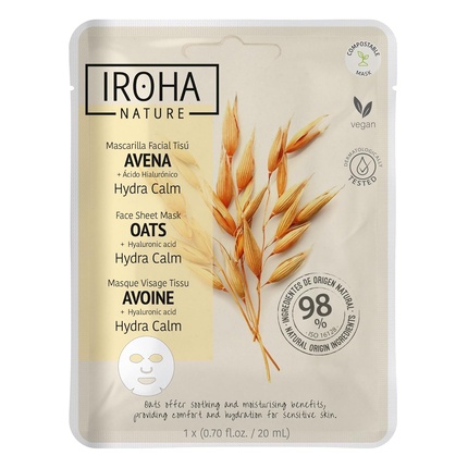 

Успокаивающая увлажняющая маска с овсянкой Iroha Nature
