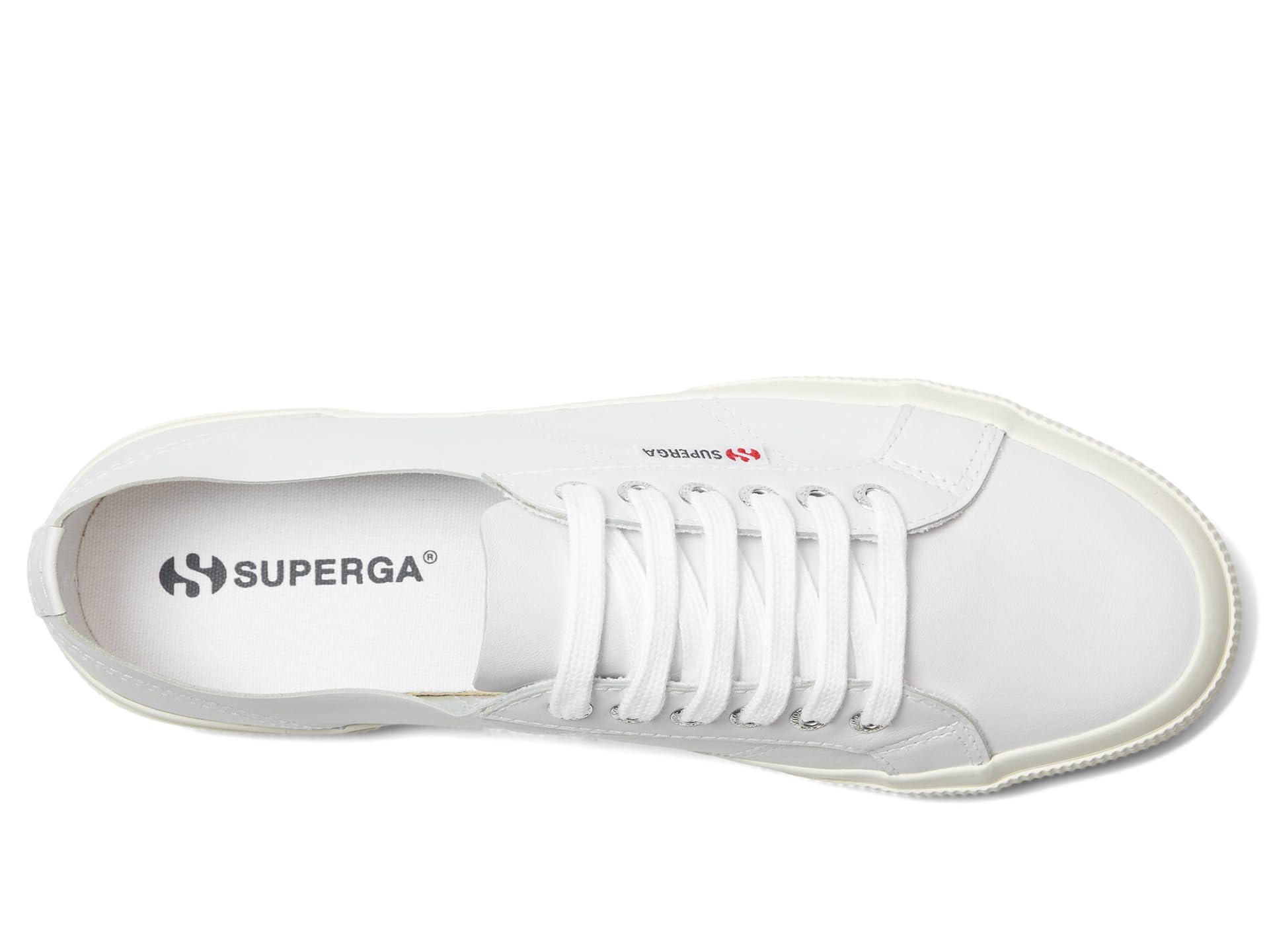 Кроссовки Unisex Superga 2750 Unlined Nappa, цвет Optical White/Silver/Favorio — фото 2