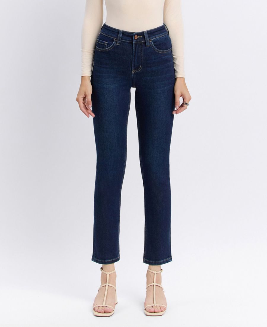 

Женские джинсы прямого кроя с высокой посадкой и зауженными штанинами Vervet, Enraptured blue