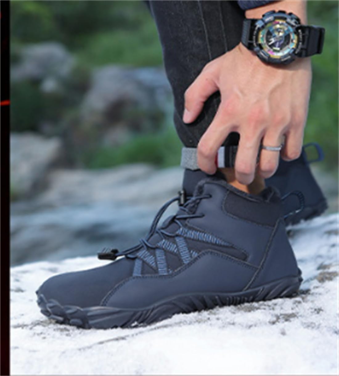 Ботинки Carter Pro - Non-Slip Universal Winter Barefoot Shoe Swzec, синий — фото 3