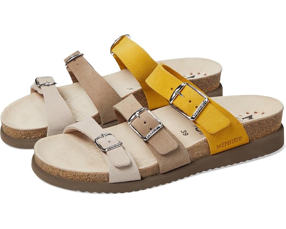 Сандалии Mephisto Hyacinta, цвет Light Sand Suede Multi