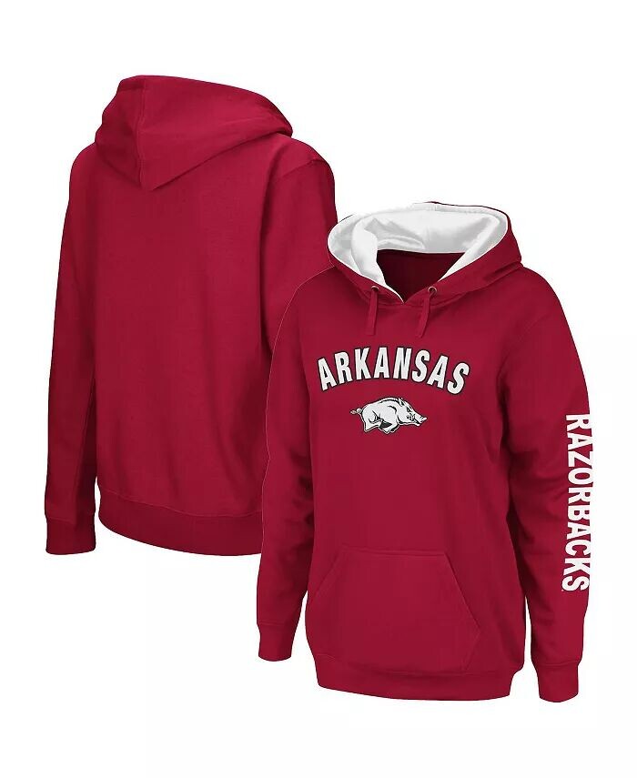 

Женский пуловер с капюшоном Crimson Arkansas Razorbacks Loud and Proud Colosseum