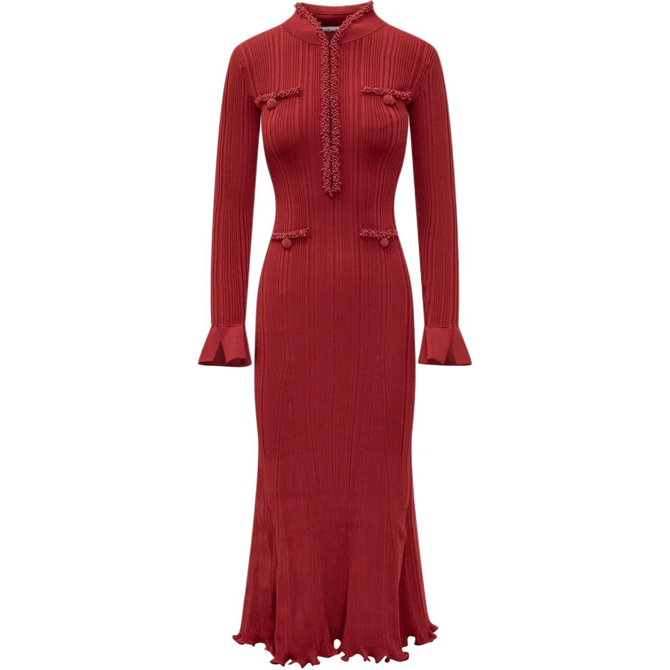 

Self-portrait Платье миди с ребристой отделкой и бисером