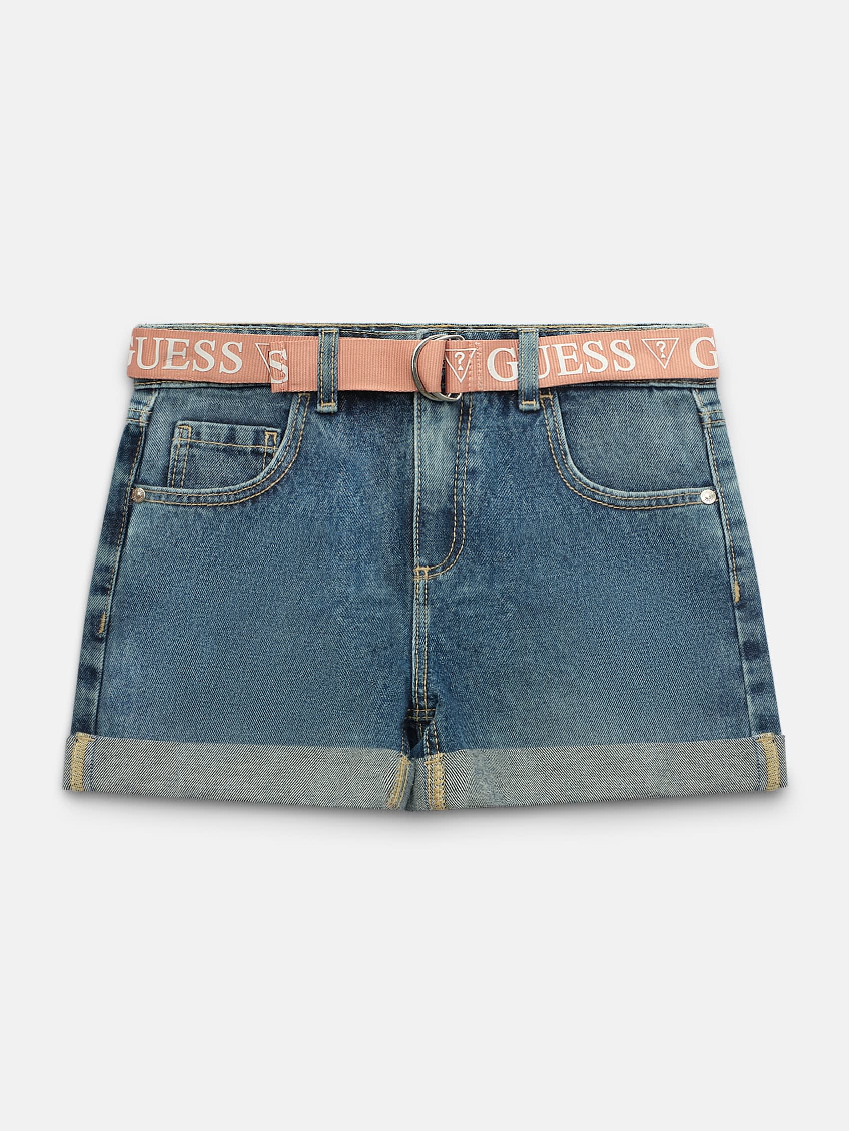 

Шорты с манжетами из денима Vada (7-14) Guess Factory, цвет medium stone