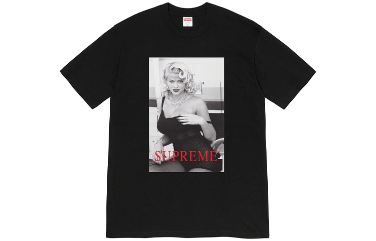 Футболка Supreme с Анной Николь Смит, светло-розовая — фото 3
