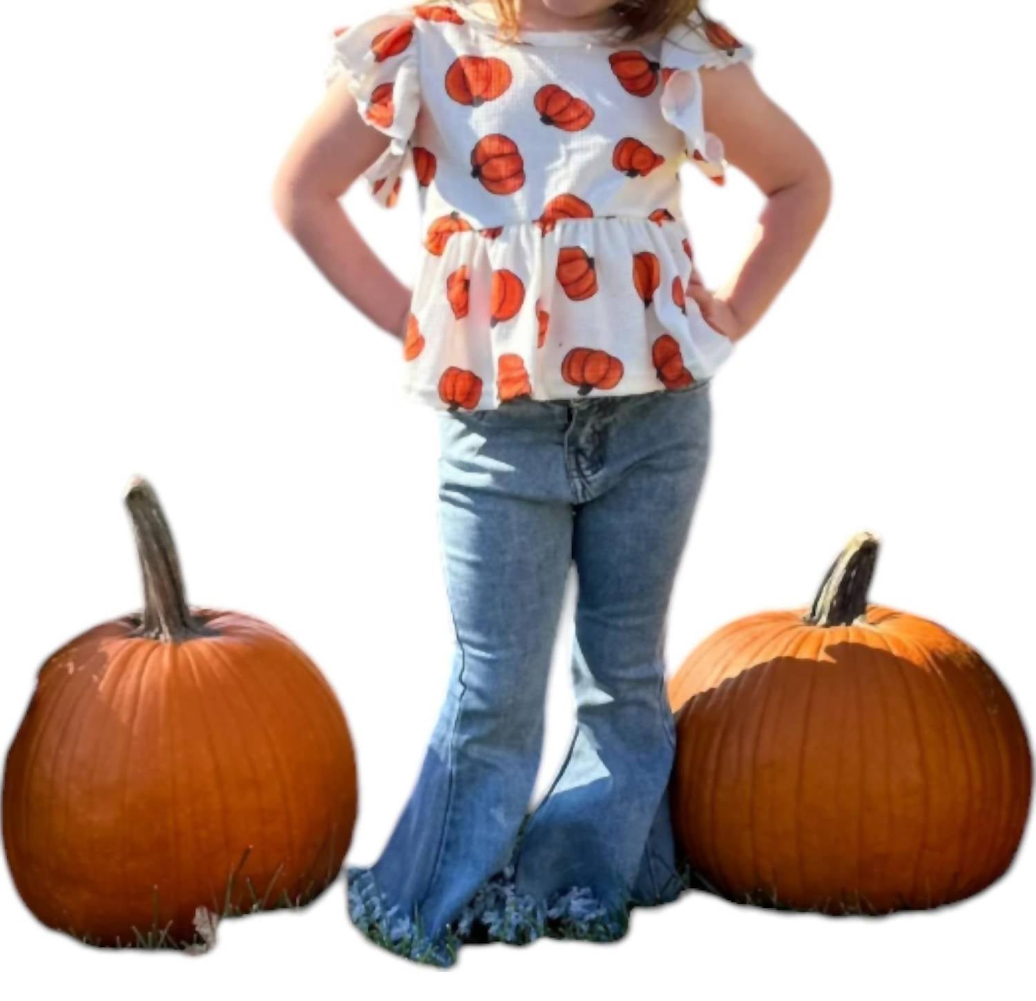

Топ с баской Pumpkin Peplum в белом/оранжевом цвете Beauts & Beaus