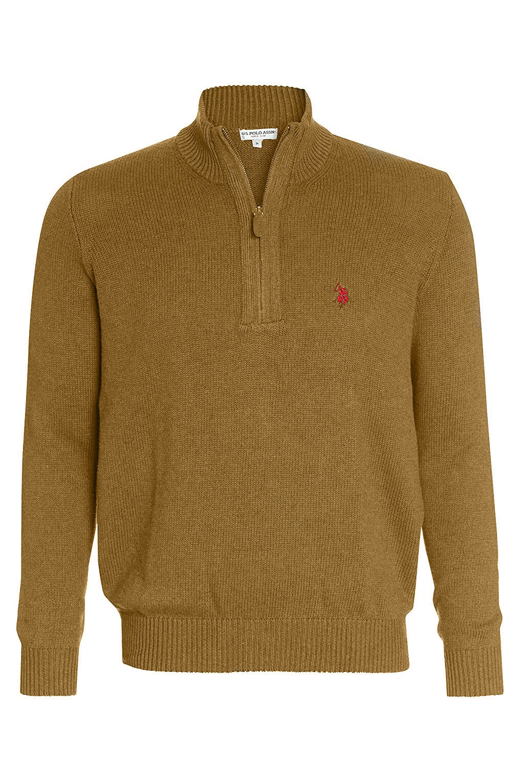 

Пуловер U.S. Polo Assn. Troyer Zip, бежевый