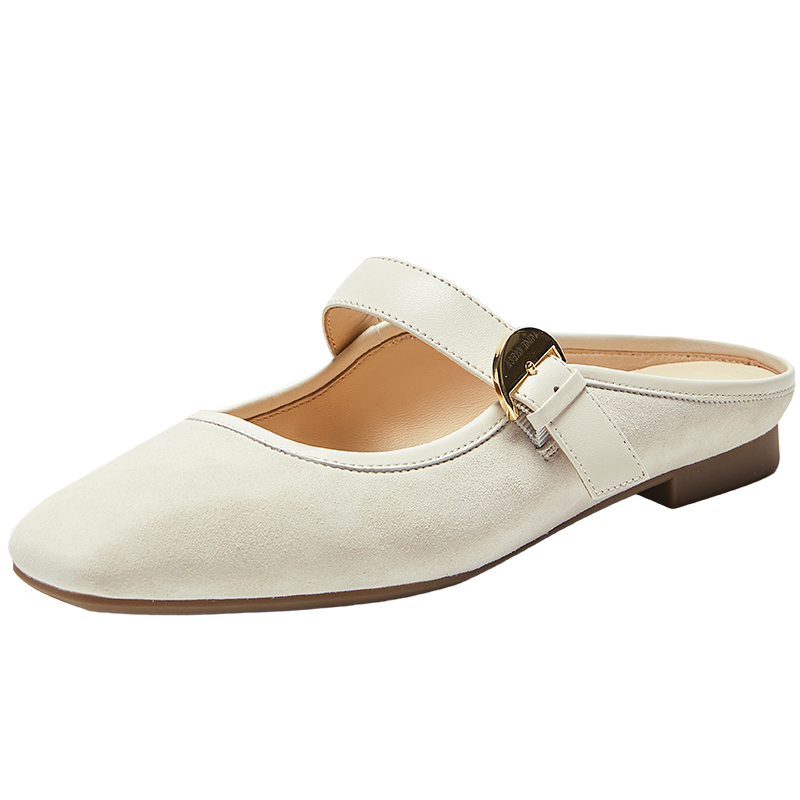 Домашние тапочки с запахом на носочке NINE WEST, экрю — фото 3
