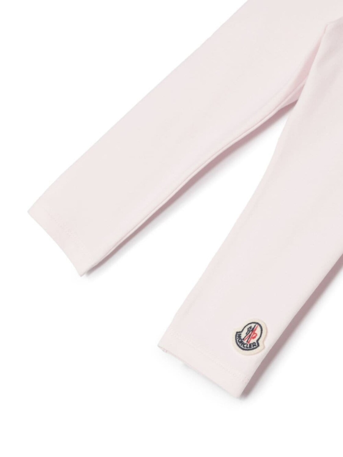 Moncler Enfant легинсы с нашивкой-логотипом, розовый — фото 3