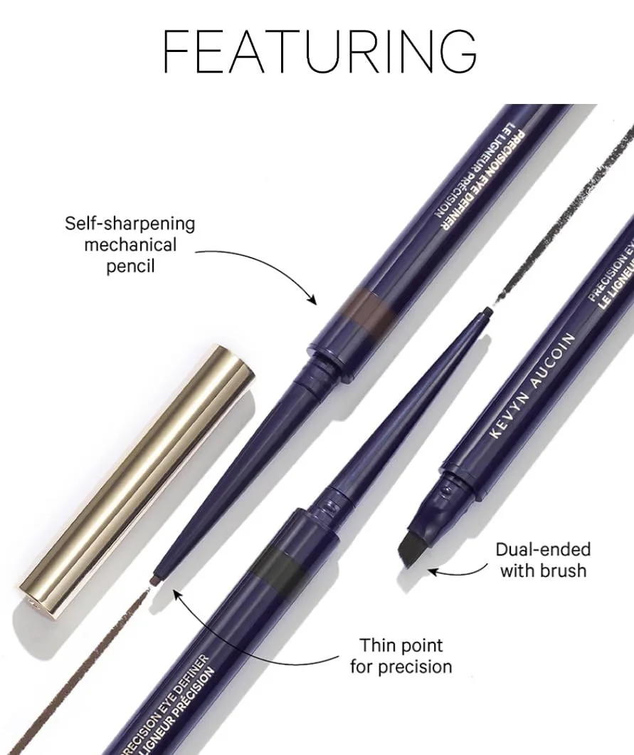 Kevyn Aucoin the Precision Eye Definer: карандаш для глаз, самозатачивающийся, устойчивый к растушевке, BROWN — фото 4