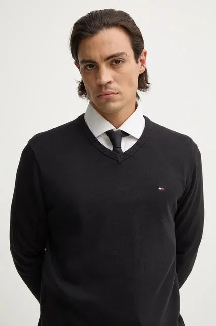 Свитер классический pullover Tommy Hilfiger, черный