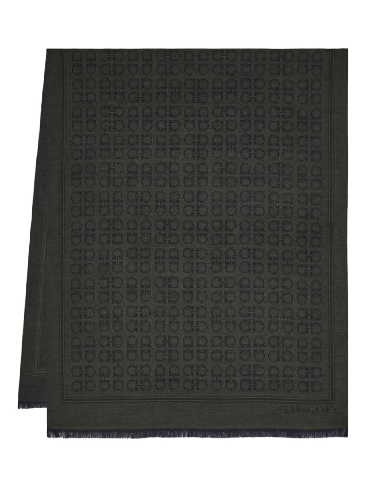 

Ferragamo шарф с узором Gancini, зеленый