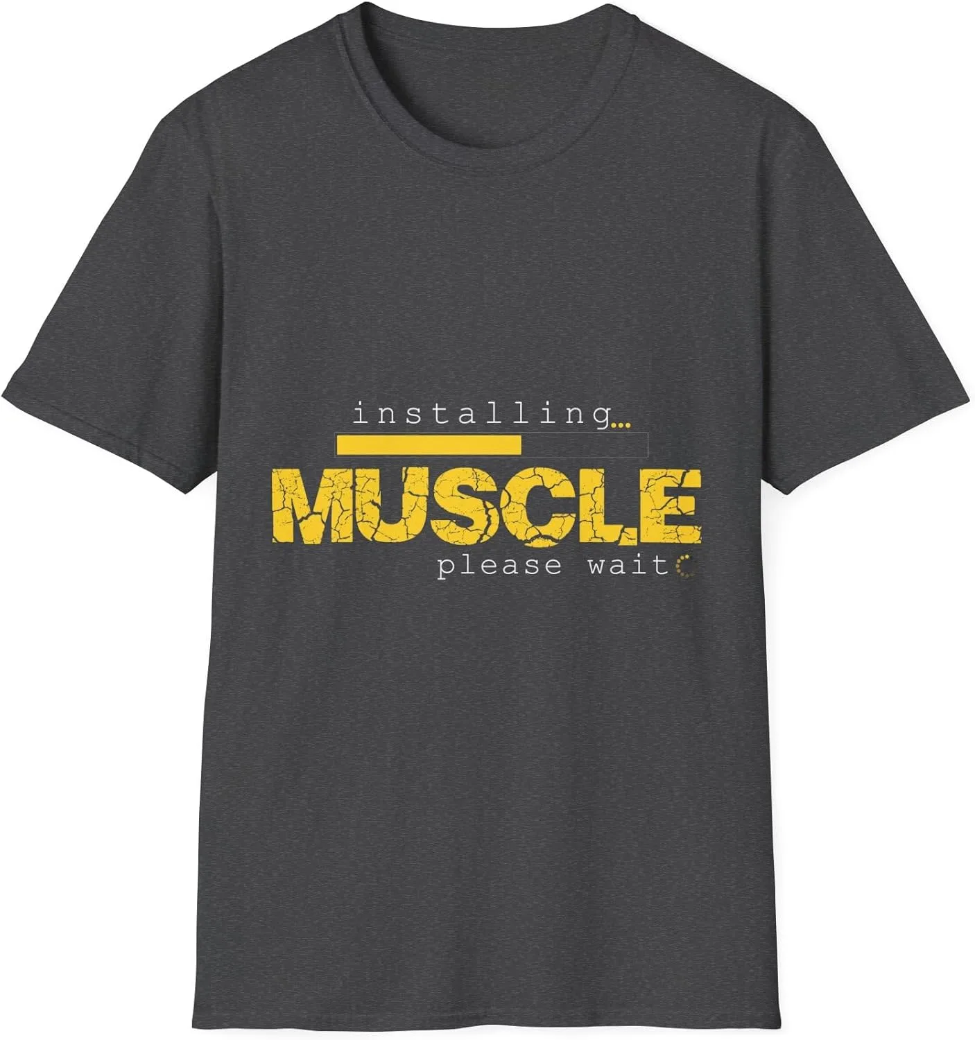 Футболка с принтом "Installing Muscle Please Wait"