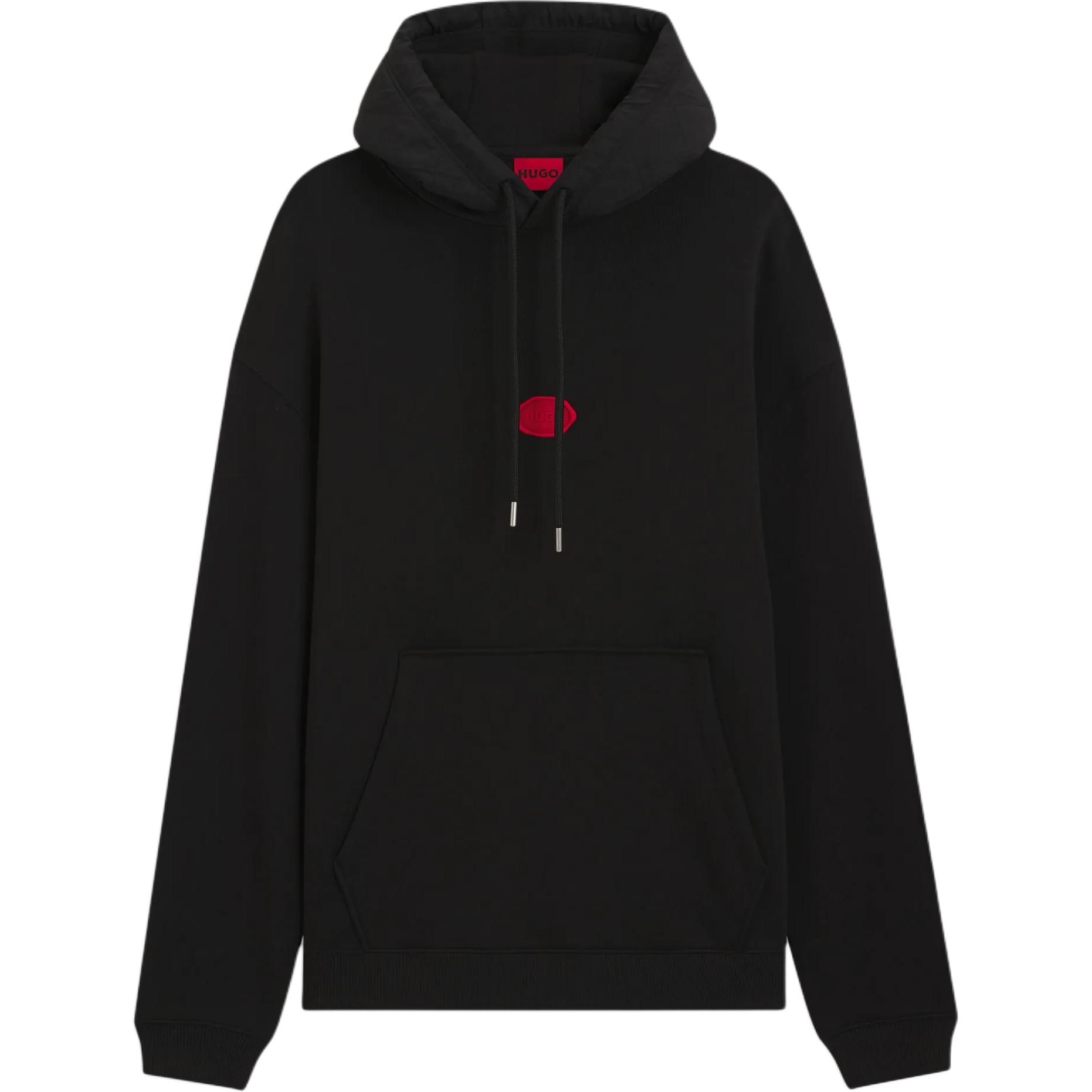 

Худи Hugo с вышитым логотипом на шнурке HUGO BOSS, черный
