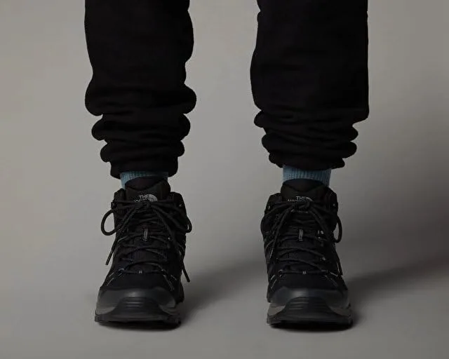 Мужские походные ботинки The North Face Hedgehog Mid Gore-tex - водонепроницаемые, с амортизацией и резиновой подошвой, черный/серый