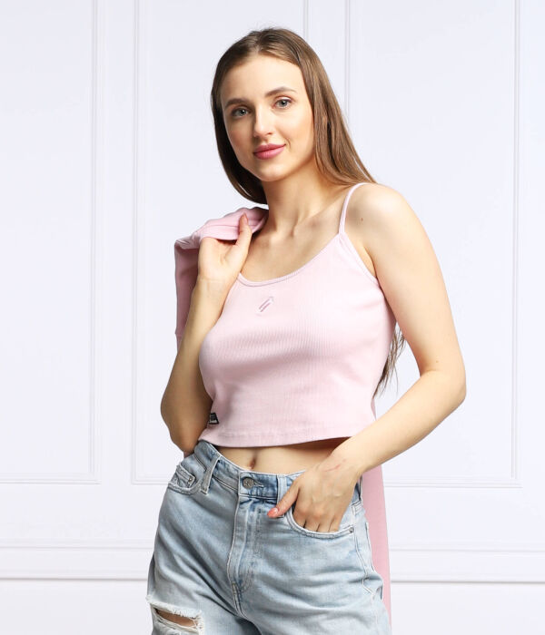 Базовая футболка Cropped fit Superdry, розовый — фото 3