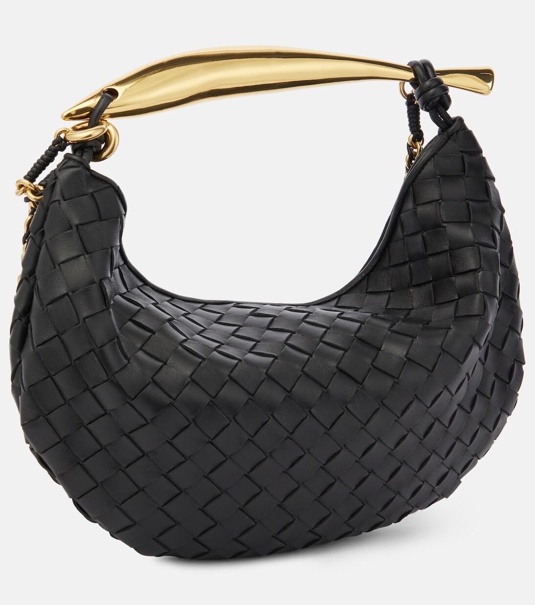 Маленькая кожаная сумка через плечо sardine Bottega Veneta, черный — фото 4