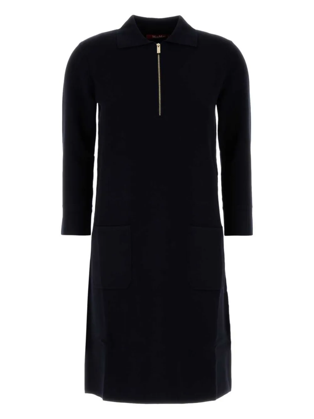 

Платье из смесовой вискозы темно-синего цвета MAX MARA, синий