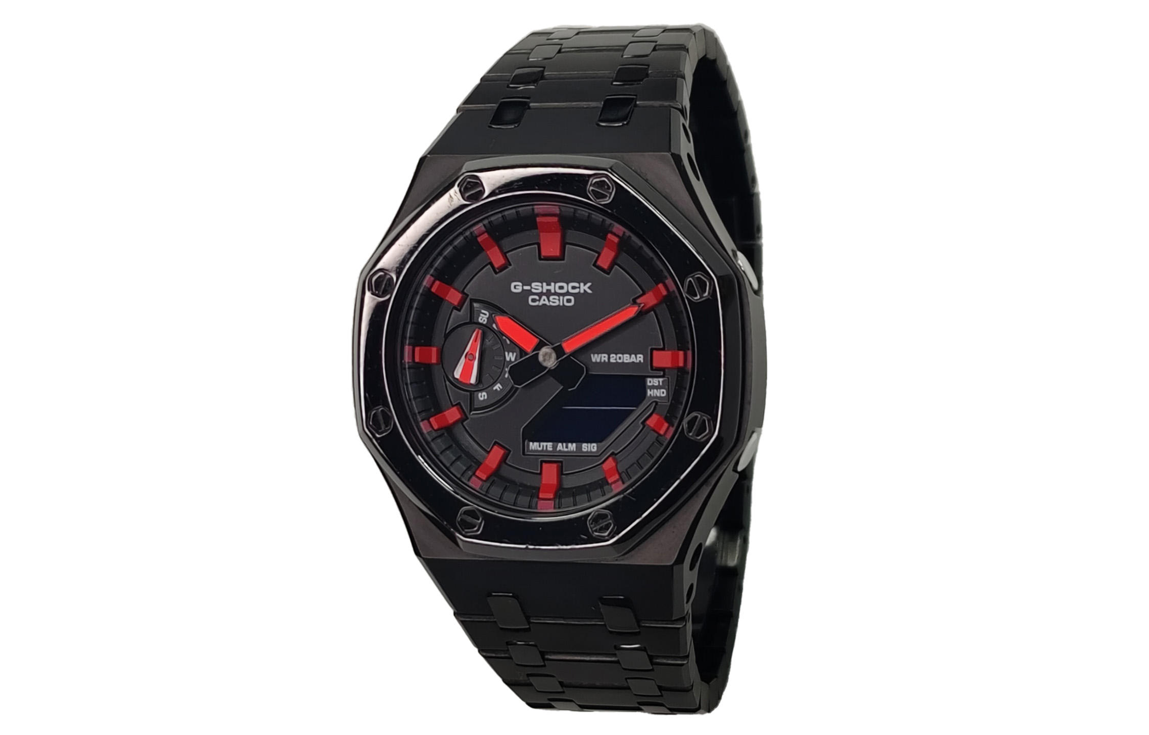 

CASIO Часы Retrofit Series Electronic Movement Stainless Steel Strap Watch Men's Watch Black Dial