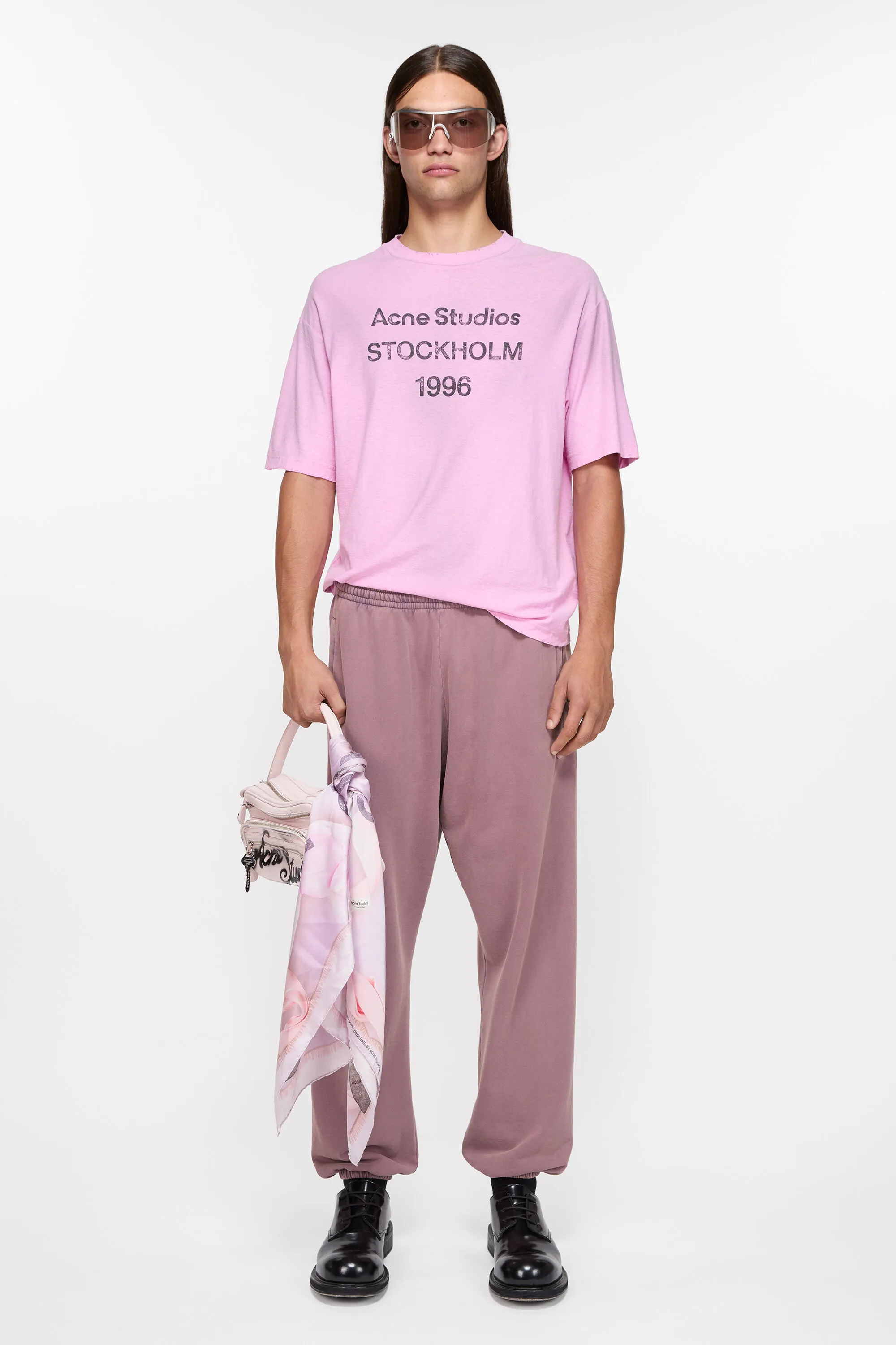 

Спортивные штаны из хлопка Acne Studios, Plum purple