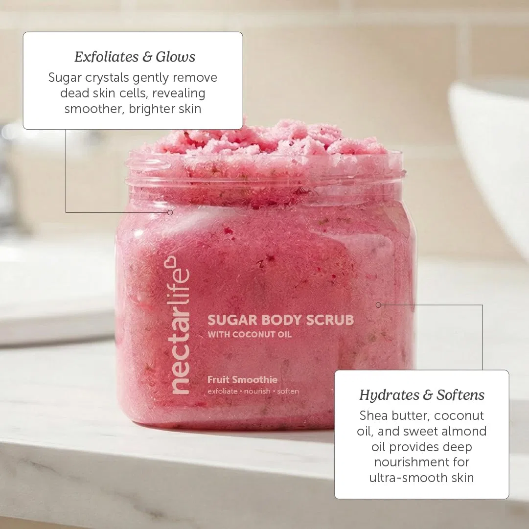 Скраб для тела сахарный отшелушивающий Nectar Bath Treats Fruit Smoothie 453 г — фото 2
