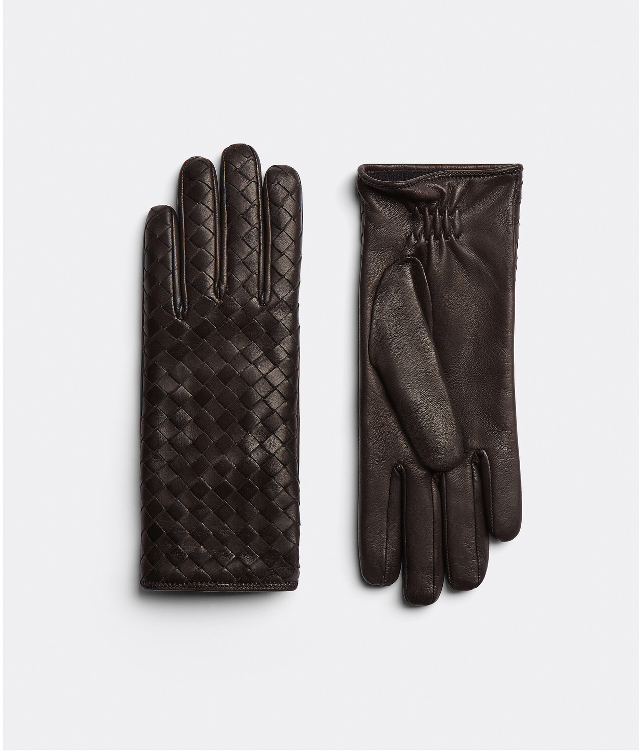 

Перчатки из кожи Intrecciato Bottega Veneta, карамельный