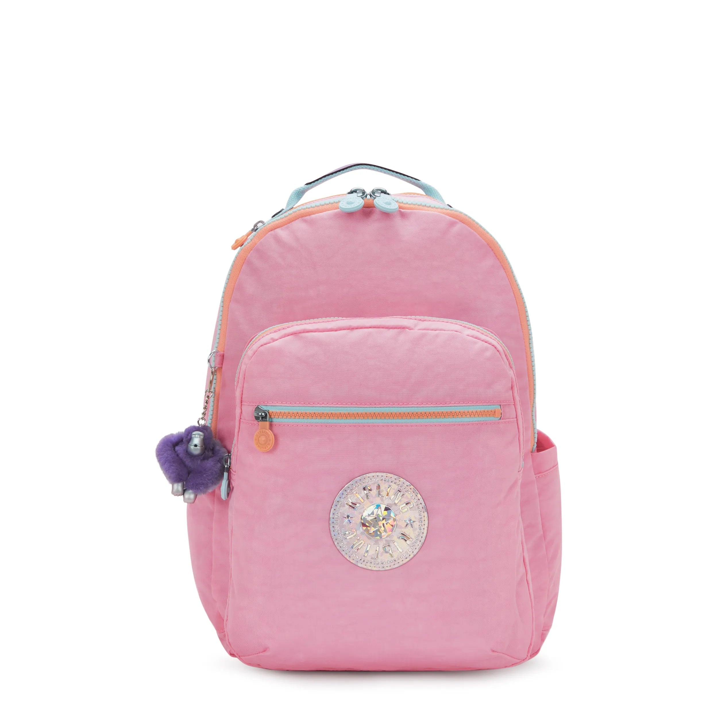 

Рюкзак для ноутбука Kipling Seoul Large 15 дюймов, bubblegum pink mix pop