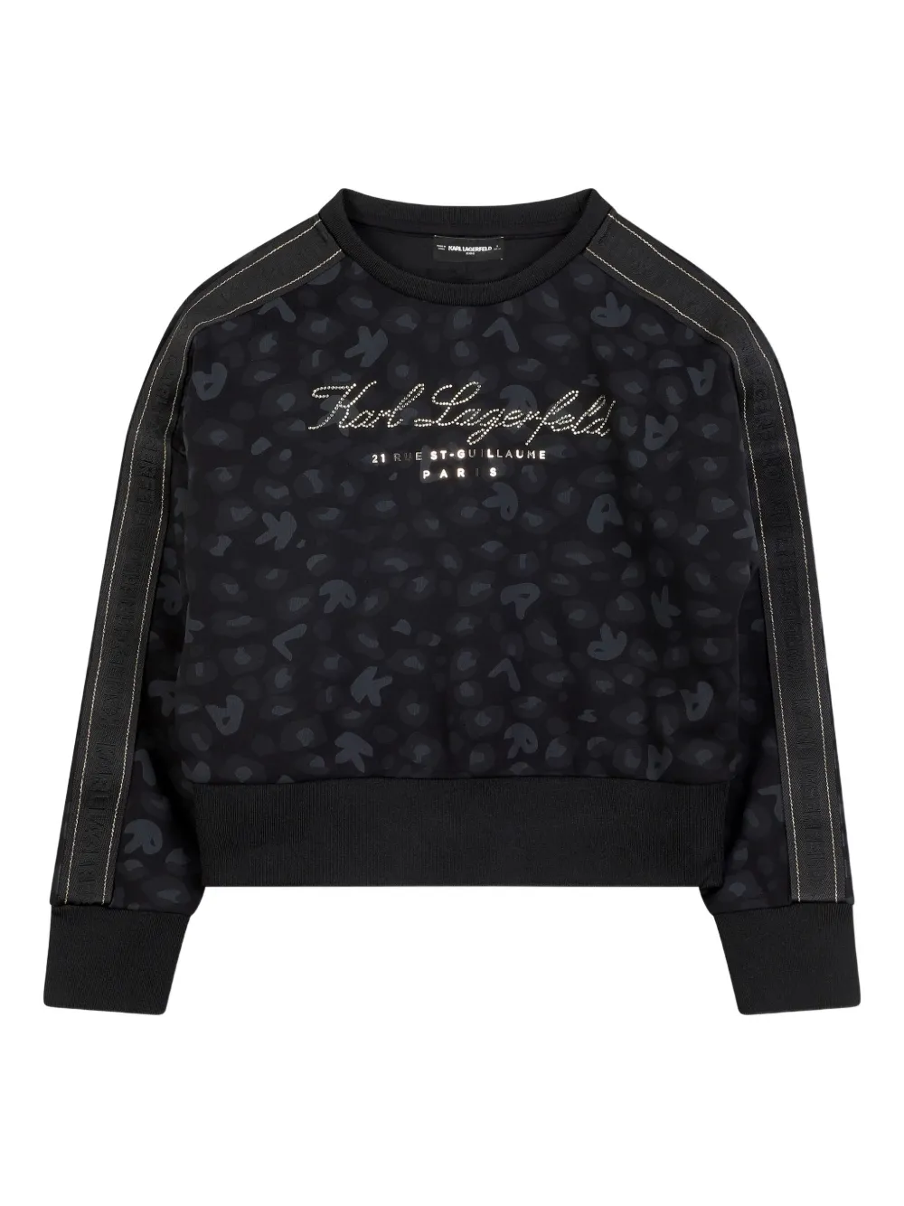 

Толстовка с логотипом KARL LAGERFELD KIDS, черный