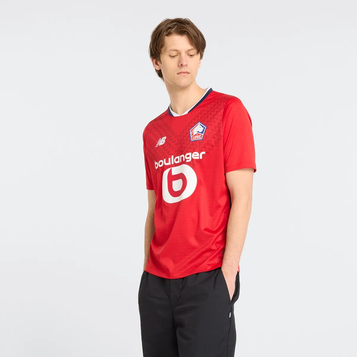 

Футболка мужская домашняя LOSC 2024-2025 Реплика New Balance, красный