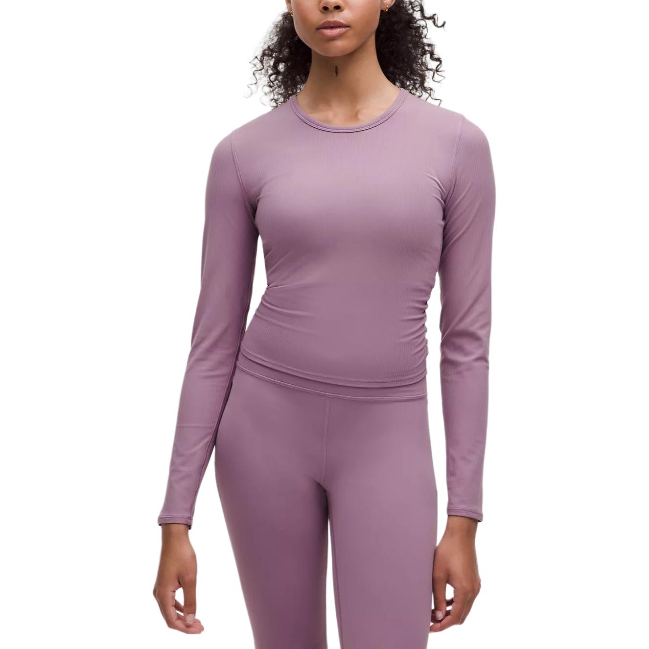 

Футболка женская с круглым вырезом Moderate Lululemon, lavender/lvlx, Розовый, Футболка женская с круглым вырезом Moderate Lululemon, lavender/lvlx