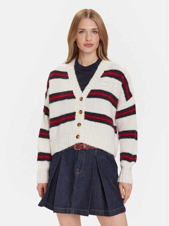 

Кардиган relaxed fit Badge DW0DW21678 Tommy Jeans, экрю